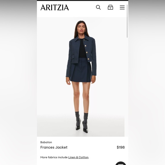 Babaton navy blazer - Picture 3 of 4